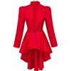 Generic Cappotto Steampunk Donna Coda Di Pia- Cappotto Medievale Manica Lunga Chic Elegante Collo Mao Tinta Unita Gotico Giacche Aderenti Vittoriane Vintage Rinascimento Giacca Per Halloween Carnevale 2025
