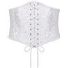 VONMELLI Corsetto Donna Retrò Ampia Cintura Elastica Pizzo Fino Corsetti Pirata Per Vestito Moda Cintura Donna Legata Corsetto Nero per Vestirsi Costume di Halloween
