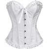 HofeUodo Corsetto Donna Corpetto Top Corsetti Sexy Elegante Corset Bustino Push Up Stringivita In Pizzo Vestito Steampunk Medievale Per Halloween, Carnevale, Cosplay E Feste