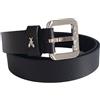 PATRIZIA PEPE Cintura Cw8684-L001 Donna Pelle Nero/Argento L