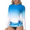 VAYAGER Rash Guard Maglia da Nuoto da Donna con Protezione UV, a Maniche Lunghe, ad Asciugatura Rapida, UPF 50+, per Acqua, Spiaggia, Surf, Nuoto