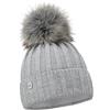 ELIMELI Berretto invernale da donna in cashmere, caldo berretto di lana con cashmere, berretto invernale con pelliccia sintetica con pompon Slouch, lavorato a maglia, berretto invernale da donna,