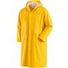 MAKA change your life quality Maka Impermeabile da Lavoro Lungo con Cappuccio Regolabile, Giacca Antipioggia in PVC, Bottoni Automatici, 2 Tasche con Patta, per Cantiere Agricoltura Pesca, Giallo o Blu Scuro, Taglie L e XL