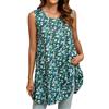 Enmain Magliette Tunica Donna a Maniche Corta Estiva Maglia Lunga Ampia Desigual Casual Blusa Camicia Scollo Tondo Floreale Paisley Elegante S-3XL