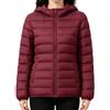 Volakebeing Cappotto Caldo Donna Taglie Forti 2XL-5XL vestibilità Comoda | Imbottitura termica calda, cappuccio fisso, maniche lunghe per massima protezione dal per freddo invernale(Burgundy 5XL)