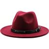 HEYANN Cappello classico Fedora a tesa larga con fibbia per cintura in feltro unisex cappello da trilby da uomo panama cappello jazz cappello per donna uomo