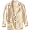 ORANDESIGNE Giacca in Lino da Uomo Estiva Leggera Blazer per Il Tempo Libero con Due Bottoni Leggera Sportiva Giacca Blazer Classiche