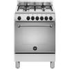 LA - Cucina Elettrica AMN664EXV / 24 4 Fuochi a Gas Forno Elettrico Multifunzione Termoventito Csse A Dimensioni 60 x 85 cm Colore Acciaio Inox