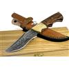 COLTELLO ARTIGIANALE LAMA FISSA IN ACCIAIO DAMASCO DA CACCIA COLLEZIONE SCATOLA