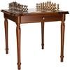 Italfama Set Scacchi in Ottone con Tavolo in Alabastro di Legno, Re 15cm Italia