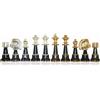 Italfama Set Di Scacchi In Ottone Placcato Oro E Argento, Re 12.7cm