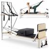 VEVOR Macchina Pilates Reformer Mezza Torre 181kg Telaio Lega di Alluminio Attrezzatura per Allenamento Forza, Flessibilità, Mobilità del Corpo, Palestra, Lunghezza 2,4 m, per Principianti, Avanzati