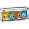 FUNKO POP!, POKEMON Funko pop games - pokemon- starters pack 4 personaggi - pikachu - bulbasaur - squirtle - charmander