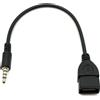 SYSTEM-S Cavo audio USB 20 cm da jack 3,5 mm a presa AUX 2.0 tipo A, nero