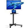Sonstige Supporto TV mobile con ripiano portaoggetti per televisori da 23 a 60 pollici, colore nero