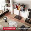 Sonstige Supporto mobile per TV, da pavimento, con ripiano in legno, per schermi da 43 a 75 pollici, fino a 50 kg, compatibile con standard VESA 600x400 mm