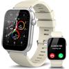 STECEi Smartwatch per uomo e donna, ricevere e effettuare chiamate Bluetooth, Bianco