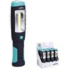 Zarivy Torcia da lavoro foton LED + COB, magnete e gancio. Potente illuminazione da 320 lm. Compatto (21,5 x 5 x 4,5 cm) e leggero. Funziona con 3 batterie AAA (incluse). Ideale per qualsiasi attività.