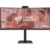 AOC E4 CU34E4CW Monitor PC 86,4 cm (34") 3440 x 1440 Pixel UltraWide Quad HD LED Nero - CU34E4CW