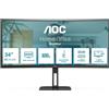 AOC V5 CU34V5C/BK Monitor PC 86,4 cm (34") 3440 x 1440 Pixel Wide Quad HD LED Nero - CU34V5C/BK