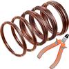 Mudder 5 rotoli di filo di alluminio anodizzato da 1/1,5/2,0 mm in totale con tagliafili per bonsai (marrone)