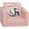 Delsit Poltroncina per Bambini dai 9 Mesi, Sedia Morbida per Cameretta, Divanetto per Bambino, Materiali Certificati, Rivestimento Sfoderabile e Lavabile, 47x43x38 cm
