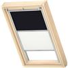 VELUX Set vantaggioso VELUX: tenda oscurante a rullo nera a tinta unita e tenda plissettata bianca a comando manuale, telaio in alluminio DFD CK04 3009S