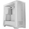MODECOM Volcano Expanse T, bianco, case per PC, formato Midi Tower, compatibile con ATX, pannello laterale in vetro temperato, porta USB-C, senza ventole