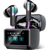 ZYHKON Cuffie in ear con touch screen, Bluetooth 5.4 ANC/ENC Mic senza fili con cancellazione del rumore, 48H HiFi Stereo con 5 modalità EQ, IP7 impermeabile, USB-C