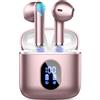 Drsaec Cuffie in ear senza fili Bluetooth 30h con bassi profondi 6D, microfono 4 ENC, cuffie antirumore, USB-C, IP7 impermeabile sport