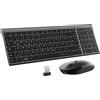iclever Tastiera sottile senza fili in alluminio QWERTZ Layout (tedesco) per computer/Desktop/PC/Laptop/Surface/Smart TV e Windows 10/8/7/Vista/XP (2,4GHz, USB)