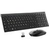 iclever Tastiera sottile senza fili in alluminio QWERTZ Layout (tedesco) per computer/Desktop/PC/Laptop/Surface/Smart TV e Windows 10/8/7/Vista/XP (2,4GHz, USB)