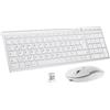 iclever Tastiera sottile senza fili in alluminio QWERTZ Layout (tedesco) per computer/Desktop/PC/Laptop/Surface/Smart TV e Windows 10/8/7/Vista/XP (2,4GHz, USB)