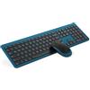 seenda Tastiera senza fili con mouse, set di mouse con tastiera ultrasottile ricaricabile, tastiera ergonomica senza fili con copertura antipolvere in silicone per PC/Laptop/Smart TV ecc