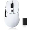 KYSONA Mouse da gioco, 26.000 DPI, frequenza di campionamento 8K, con rivestimento in ghiaccio, ergonomico, 3 modalità (2,4 GHz/USB-C/Bluetooth), ricaricabile, compatibile con laptop, PC, Mac