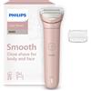 Philips Lady Shaver Series 6000 Rasoio femminile senza fili, rasatura su pelle bagnata e asciutta, sistema a 3 lame, per gambe e corpo, autonomia 80 min, BRL127/00