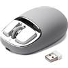 YUNZII Mouse wireless, mouse tri-mode 2,4 GHz/USB-C/Bluetooth, risoluzione ottica 4800 DPI, 6 livelli di regolazione, mouse personalizzabile per laptop/PC/Mac/iPad