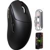 ATTACK SHARK X8PRO Mouse da gioco wireless ultraleggero da 55 g, sensore PixArt da 40.000 DPI, polling 8K, tripla modalità 2,4G/BT/cavo, rivestimento Nano-Ice, batteria da 500 mAh