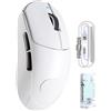 ATTACK SHARK Mouse da gioco wireless ultraleggero X8PRO 55 g, 40K DPI, polling 8K, tripla modalità 2,4G/BT/cavo, rivestimento nano-ghiaccio, impugnatura antiscivolo, mani medie/grandi