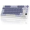 RK ROYAL KLUDGE M75 Tastiera meccanica wireless da gaming 75% TKL QWERTZ, RGB, display OLED, pulsante, tripla modalità, hot swap Interruttori marroni
