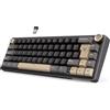 RK ROYAL KLUDGE Tastiera meccanica da gaming al 60% senza fili Bluetooth/2,4G/USB-C, interruttori Gasket Hot-Swap Creamy, tasti RGB PBT, programmabile QMK/VIA
