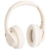 Create Cuffie da studio wireless ANC con archetto, bianco crema, pieghevoli, Bluetooth 5.4, batteria da 60 ore, ricarica rapida USB-C, 4 microfoni, cancellazione del rumore