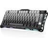 GravaStar Mercury K1 75% Tastiera meccanica da gioco DE QWERTZ, esoscheletro in magnesio, hot-swap, montaggio con guarnizione, RGB, tripla modalità USB-C/BT/2.4G
