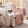 Merkloos Coperta elettrica - 130 x 180 cm - Pile e Sherpa - Rosa