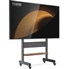 FITUEYES Supporto TV mobile e regolabile in altezza, per televisori da 40-85 pollici, con capacità di carico fino a 60 kg, standard VESA 600x400 mm, finitura noce