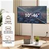 Sonstige Supporto TV mobile con ripiano in legno, adatto per televisori da 10 a 46 pollici, regolabile in altezza e inclinabile, con capacità di carico fino a 40 kg, compatibile con standard VESA da 100x100 a 200x200 mm