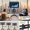 HEMUDU Supporto TV mobile per televisori LCD/LED da 23 a 60 pollici, con regolazione dell'altezza e ripiano porta laptop, capacità massima di 35 kg, standard VESA 400x400 mm