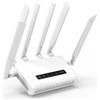 Merkloos Router 5G - Wi-Fi 6 - Doppia SIM - Adatto per camper - 574 Mbps (2,4 GHz) - 2402 Mbps (5 GHz) - 6 antenne rimovibili