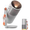 Merkloos Proiettore portatile - Batteria con autonomia fino a 2,5 ore - Supporto a 360° - Google TV con Netflix - 450 lumen (standard ISO) - Altoparlante Harman Kardon da 12 W - Risoluzione Full HD 1080p