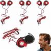 Lustrens Set di 3 cuffie con clip e cavo - Rosso